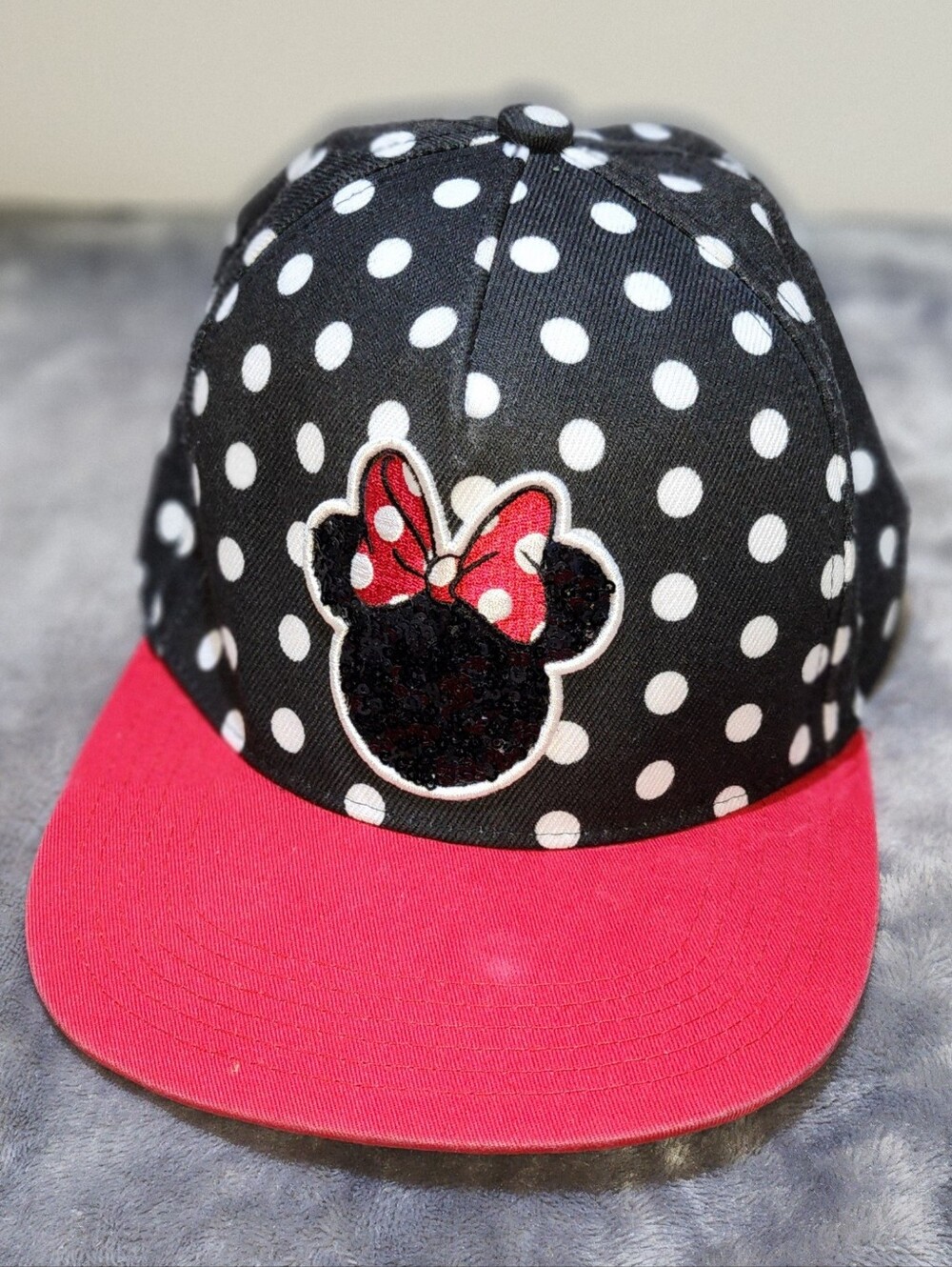 Disney Minnie Mouse polka dot snapback baseball cap